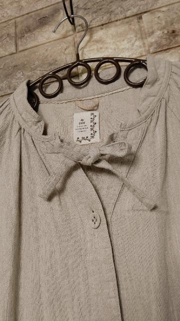 *samansa Mos2* コットンリネン ネックribbon 羽織ワンピース < ブランド *samansa Mos2* コットンリネン ネックribbon 羽織ワンピース < ブランドの