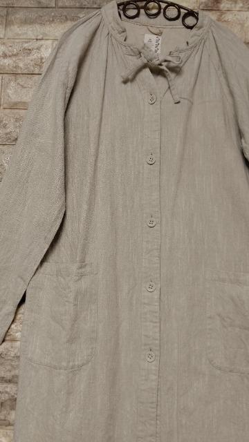 *samansa Mos2* コットンリネン ネックribbon 羽織ワンピース < ブランド *samansa Mos2* コットンリネン ネックribbon 羽織ワンピース < ブランドの