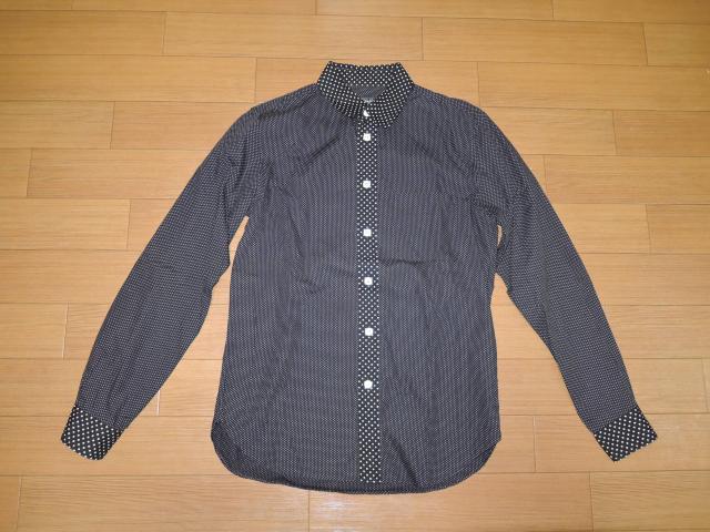 RESONATE ドット柄シャツ M 黒白 リゾネイト グッドイナフ 薄手 < ブランド  RESONATE ドット柄シャツ M 黒白 リゾネイト グッドイナフ 薄手  < ブランドの