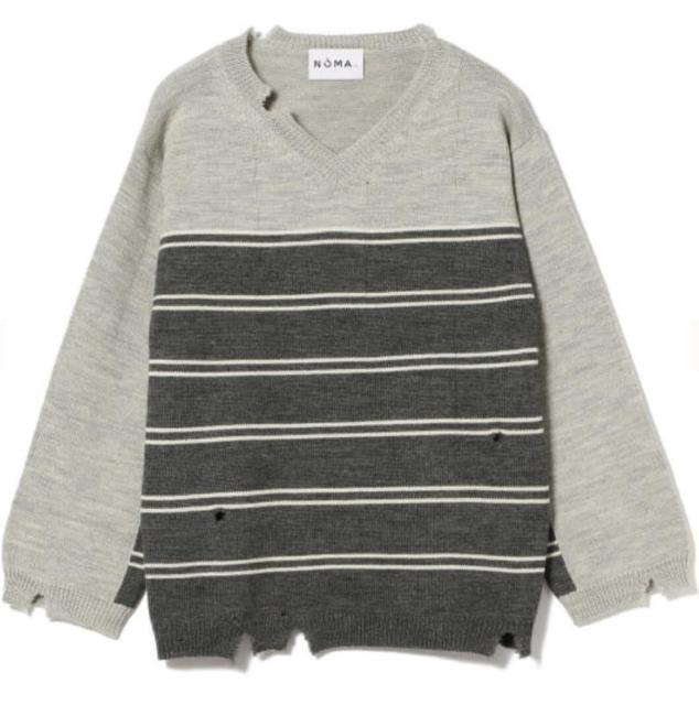 メンズ ストライプ ダメージ加工スウェット < 男性ファッション  メンズ ストライプ ダメージ加工スウェット  < 男性ファッションの