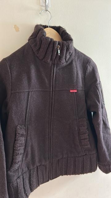 アースミュージックアンドエコロジー フロントジップ ブルゾン 黒 ブラック サイズ0 < ブランド  アースミュージックアンドエコロジー フロントジップ ブルゾン 黒 ブラック サイズ0 < ブランドの