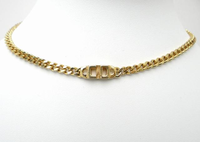 Christian Dior ディオール CDロゴ 喜平 ゴールドチェーン チョーカーネックレス<USED>【送料無料】 < ブランド Christian Dior ディオール CDロゴ 喜平 ゴールドチェーン チョーカーネックレス<USED>【送料無料】 < ブランドの