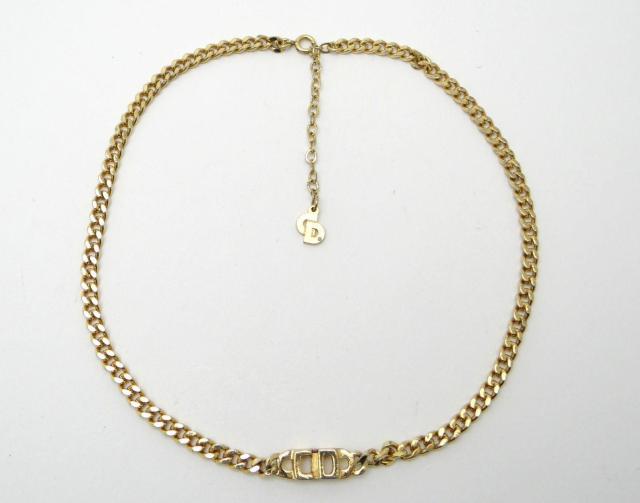 Christian Dior ディオール CDロゴ 喜平 ゴールドチェーン チョーカーネックレス<USED>【送料無料】 < ブランド Christian Dior ディオール CDロゴ 喜平 ゴールドチェーン チョーカーネックレス<USED>【送料無料】 < ブランドの