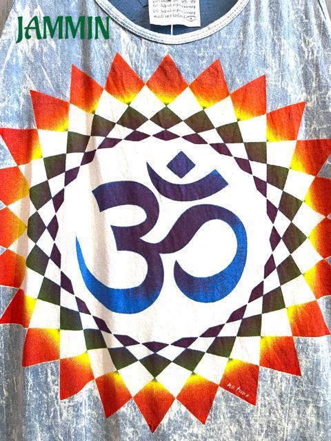 オームタンクトップ チュニック丈 チュニック エスニック アジアン ヒッピー < 女性ファッション  オームタンクトップ チュニック丈 チュニック エスニック アジアン ヒッピー < 女性ファッションの