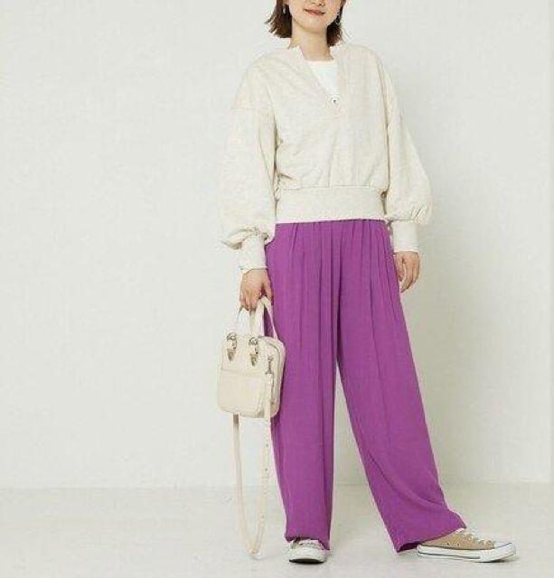 jyoushitu gocochi/パンツ★定価1.3万♪ピオニーカラーのカットソーパンツ < 女性ファッション jyoushitu gocochi/パンツ★定価1.3万♪ピオニーカラーのカットソーパンツ < 女性ファッションの