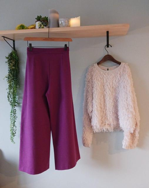 jyoushitu gocochi/パンツ★定価1.3万♪ピオニーカラーのカットソーパンツ < 女性ファッション jyoushitu gocochi/パンツ★定価1.3万♪ピオニーカラーのカットソーパンツ < 女性ファッションの