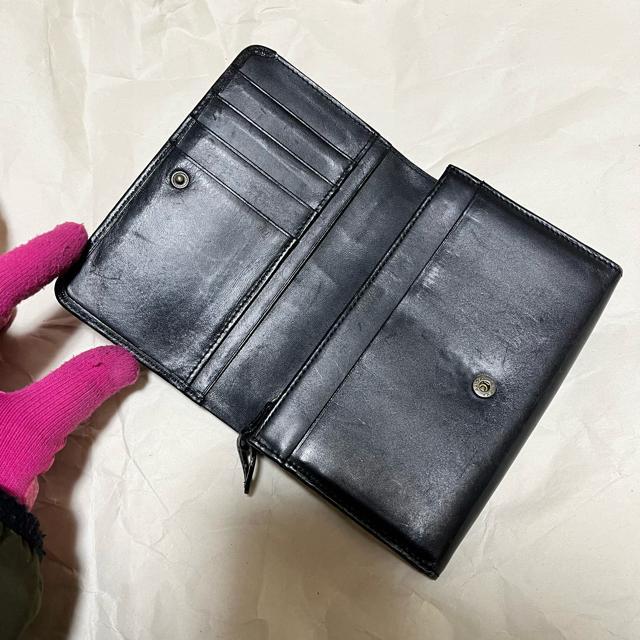 【訳あり】【KENZO / ケンゾー】 レザー / 二つ折り財布 花柄 ブラック < ブランド 【訳あり】【KENZO / ケンゾー】 レザー / 二つ折り財布 花柄 ブラック < ブランドの