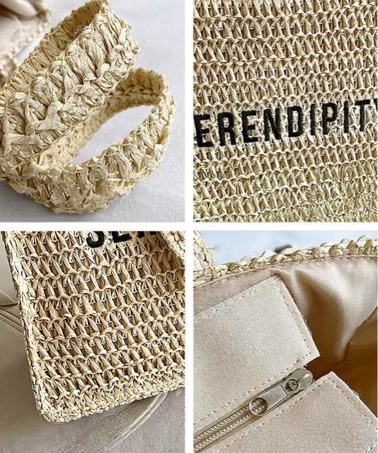 送料無料 新品 ストローバッグ トート かごバッグ韓国風 < 女性ファッション  送料無料 新品 ストローバッグ トート かごバッグ韓国風 < 女性ファッションの