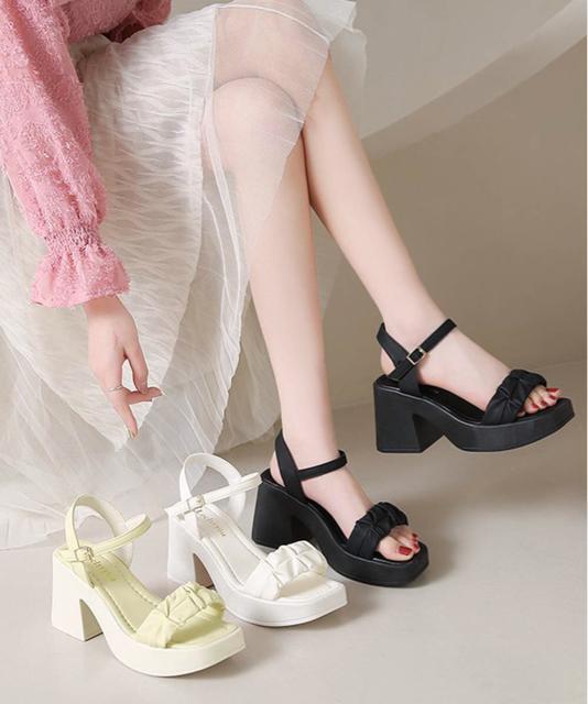 送料無料 新品 チャンキーヒールサンダル 厚底サンダル夏 < 女性ファッション  送料無料 新品 チャンキーヒールサンダル 厚底サンダル夏  < 女性ファッションの