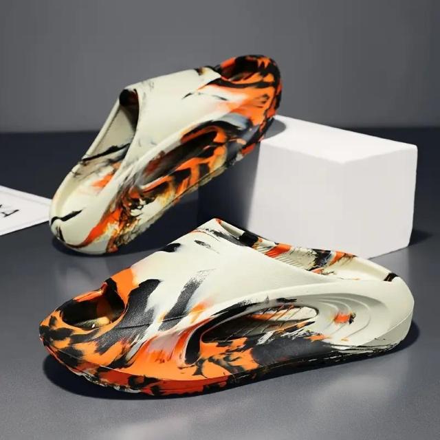 爆ヤス価格1290円★メンズ 滑り止め スリップオンサンダル 厚いクション プラットフォーム ビーチ 26.5cmベージュオレンジ < 男性ファッション  爆ヤス価格1290円★メンズ 滑り止め スリップオンサンダル 厚いクション プラットフォーム ビーチ 26.5cmベージュオレンジ < 男性ファッションの