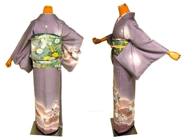 訪問着 中古 最高級 新品同様 暈し染め 絞り 銀彩 花柄 波 1つ紋 身丈169.5cm 裄丈64.5cm 正絹 Y3618 < 女性ファッション 訪問着 中古 最高級 新品同様 暈し染め 絞り 銀彩 花柄 波 1つ紋 身丈169.5cm 裄丈64.5cm 正絹 Y3618 < 女性ファッションの