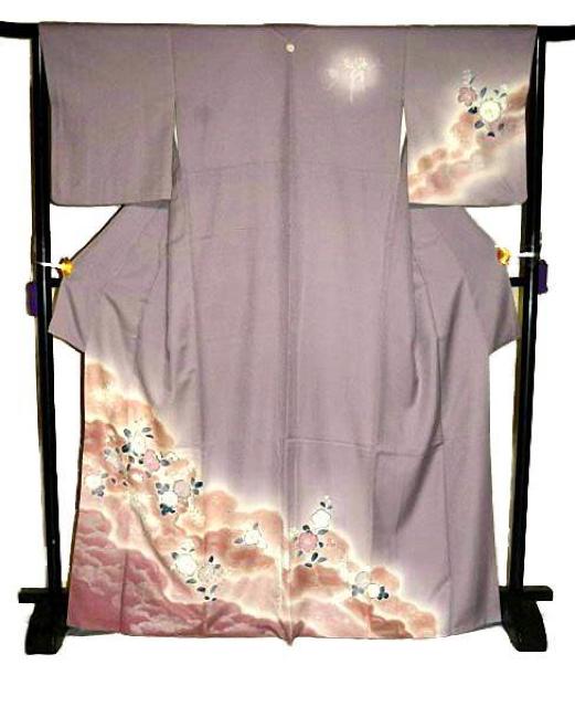 訪問着 中古 最高級 新品同様 暈し染め 絞り 銀彩 花柄 波 1つ紋 身丈169.5cm 裄丈64.5cm 正絹 Y3618 < 女性ファッション 訪問着 中古 最高級 新品同様 暈し染め 絞り 銀彩 花柄 波 1つ紋 身丈169.5cm 裄丈64.5cm 正絹 Y3618 < 女性ファッションの