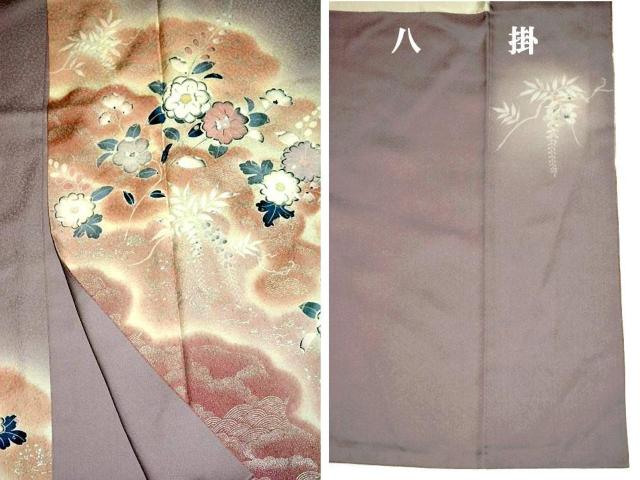 訪問着 中古 最高級 新品同様 暈し染め 絞り 銀彩 花柄 波 1つ紋 身丈169.5cm 裄丈64.5cm 正絹 Y3618 < 女性ファッション 訪問着 中古 最高級 新品同様 暈し染め 絞り 銀彩 花柄 波 1つ紋 身丈169.5cm 裄丈64.5cm 正絹 Y3618 < 女性ファッションの