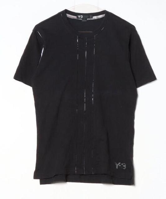 ☆Y-3 ワイスリー ロゴ プリント Tシャツ 半袖/メンズ/S☆黒 < 男性ファッション ☆Y-3 ワイスリー ロゴ プリント Tシャツ 半袖/メンズ/S☆黒 < 男性ファッションの