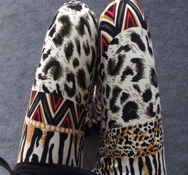 送料無料 レディース ワイルド ミックス アニマル レギンスパンツ 豹柄 縦縞 レギパン < 女性ファッション  送料無料 レディース ワイルド ミックス アニマル レギンスパンツ 豹柄 縦縞 レギパン < 女性ファッションの