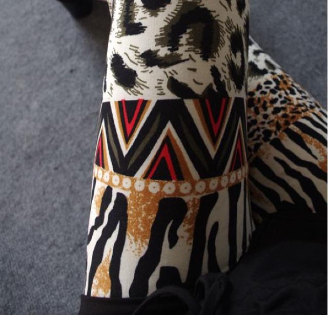 送料無料 レディース ワイルド ミックス アニマル レギンスパンツ 豹柄 縦縞 レギパン < 女性ファッション  送料無料 レディース ワイルド ミックス アニマル レギンスパンツ 豹柄 縦縞 レギパン < 女性ファッションの