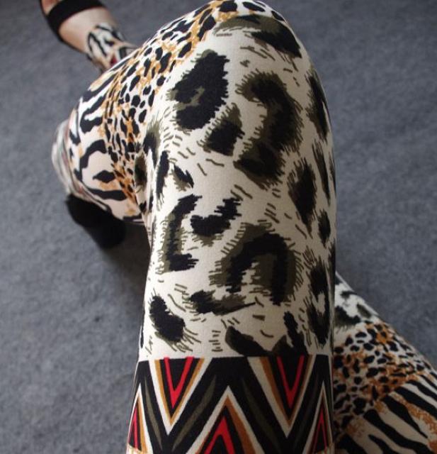 送料無料 レディース ワイルド ミックス アニマル レギンスパンツ 豹柄 縦縞 レギパン < 女性ファッション  送料無料 レディース ワイルド ミックス アニマル レギンスパンツ 豹柄 縦縞 レギパン < 女性ファッションの