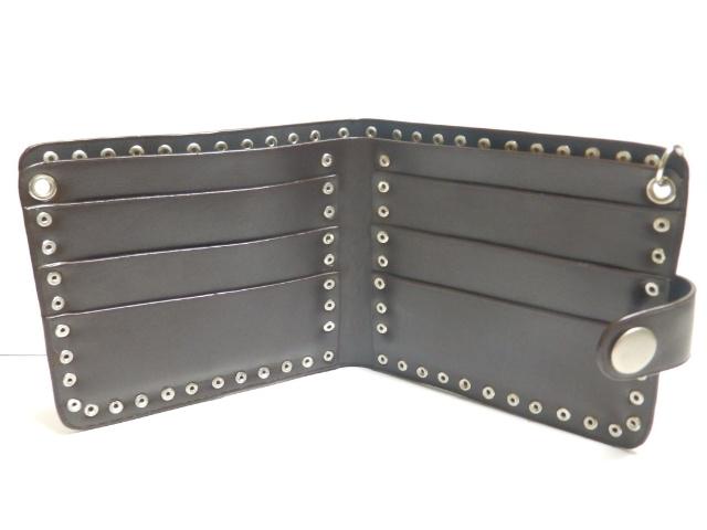 《New》本革★スタッズ*ウォレット財布/ブラウン<箱付> < 男性ファッション  《New》本革★スタッズ*ウォレット財布/ブラウン<箱付> < 男性ファッションの