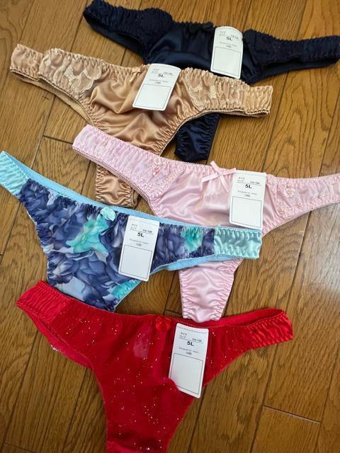 5Lサイズ!5枚セット!光沢ツルツル素材!シフォン使い!高貴品格!色とりどり!エレガント!Tバックショーツ!No.爽 < 女性ファッション  5Lサイズ!5枚セット!光沢ツルツル素材!シフォン使い!高貴品格!色とりどり!エレガント!Tバックショーツ!No.爽  < 女性ファッションの
