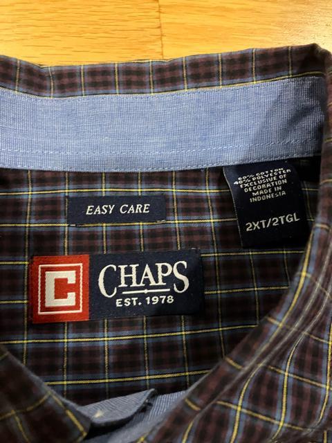 CHAPS ラルフローレン チェック長袖シャツ超大きいsize 2XT  AC < ブランド  CHAPS ラルフローレン チェック長袖シャツ超大きいsize 2XT  AC < ブランドの