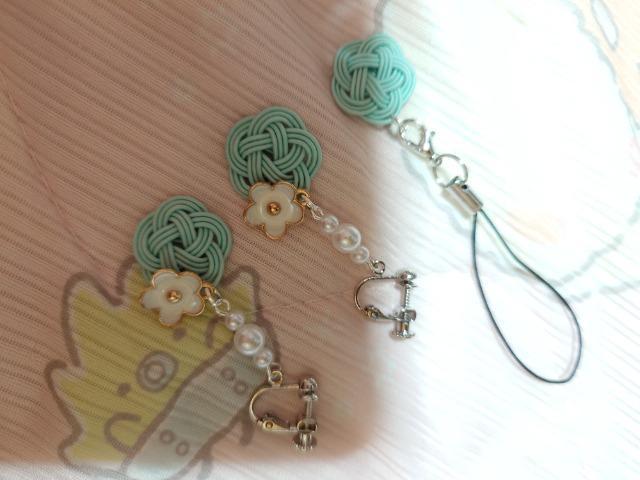 新品、ハンドメイド、水引、イヤリング、梅結び < 女性ファッション  新品、ハンドメイド、水引、イヤリング、梅結び  < 女性ファッションの