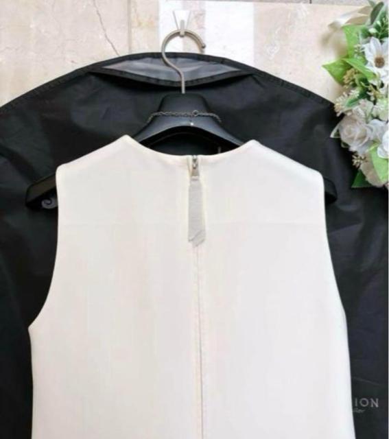 美品 デイジーリン フォクシー ワンピース オルセー ホワイト 38 < ブランド 美品 デイジーリン フォクシー ワンピース オルセー ホワイト 38 < ブランドの