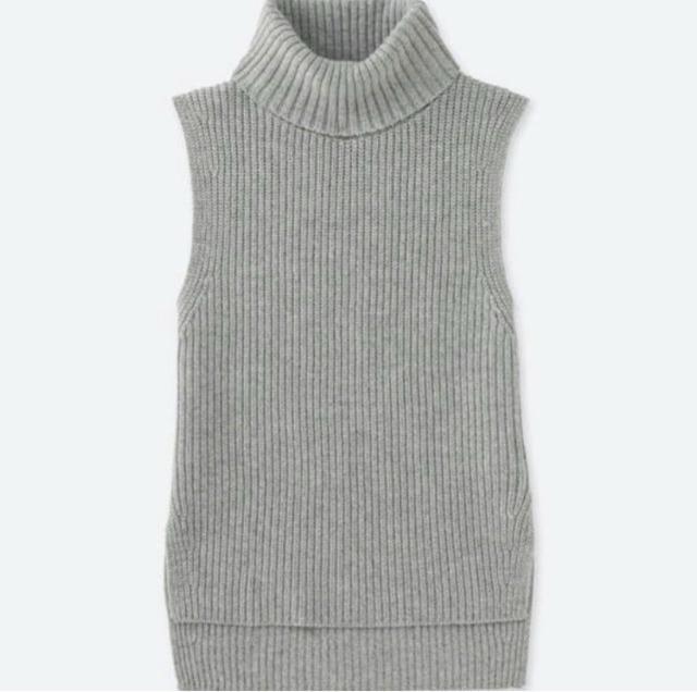 ユニクロ ミドルゲージタートルネックロングベスト ニット セーター ノースリーブ グレー L < ブランド ユニクロ ミドルゲージタートルネックロングベスト ニット セーター ノースリーブ グレー L < ブランドの