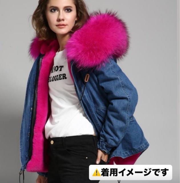 【JAZZEBAR】レディース ラクーンファー モッズコート デニムジャケット < 女性ファッション 【JAZZEBAR】レディース ラクーンファー モッズコート デニムジャケット < 女性ファッションの