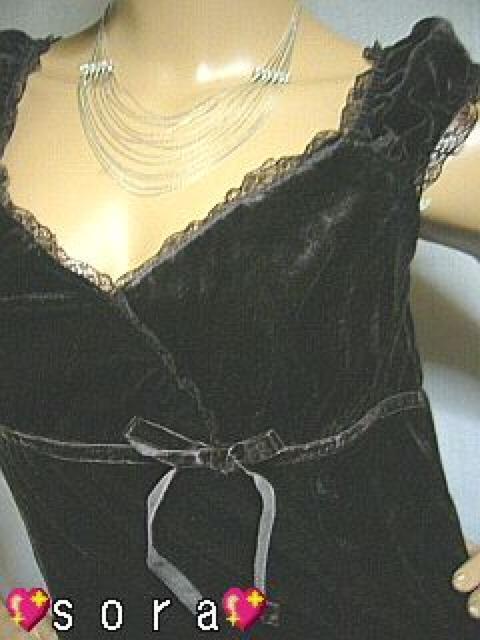 結婚式.二次会.パーティー♪リボンレース ベロアワンピ ブラウン < 女性ファッション  結婚式.二次会.パーティー♪リボンレース ベロアワンピ ブラウン < 女性ファッションの