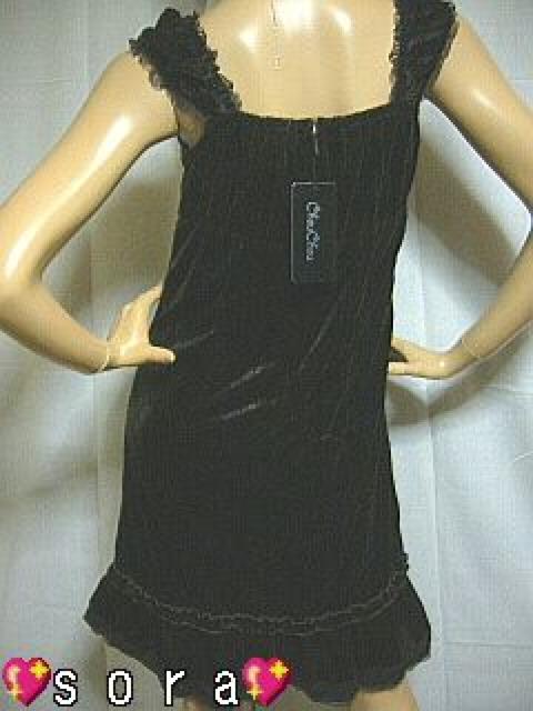 結婚式.二次会.パーティー♪リボンレース ベロアワンピ ブラウン < 女性ファッション  結婚式.二次会.パーティー♪リボンレース ベロアワンピ ブラウン < 女性ファッションの