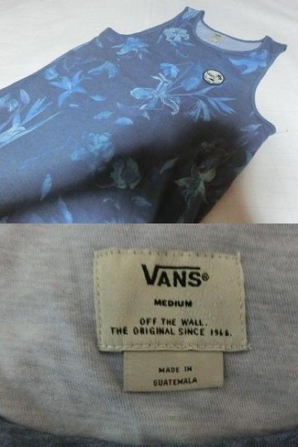USA購入 バンズ【Vans】ハイビスカス柄ワッペン付タンクTOP US M < ブランド  USA購入 バンズ【Vans】ハイビスカス柄ワッペン付タンクTOP US M < ブランドの