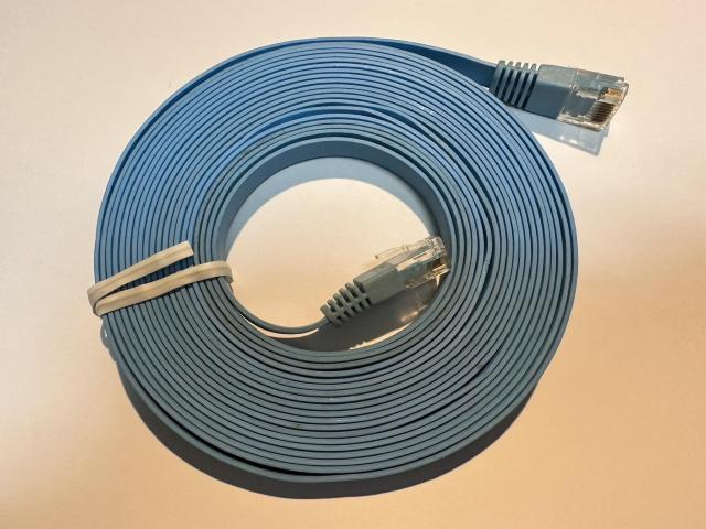 ■ELECOM製CAT5 フラットLANケーブル 5m ブルー < PC本体/周辺機器  ■ELECOM製CAT5 フラットLANケーブル 5m ブルー  < PC本体/周辺機器の