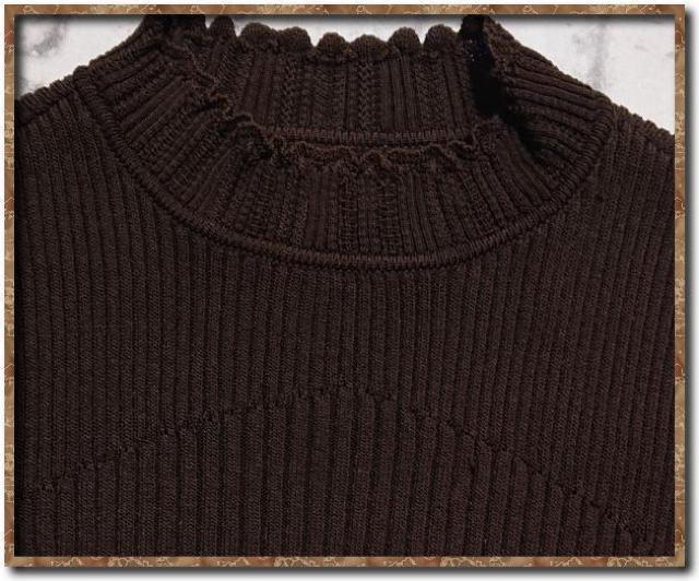 セシオセラ リブニットカットソー 茶 < 女性ファッション  セシオセラ リブニットカットソー 茶 < 女性ファッションの