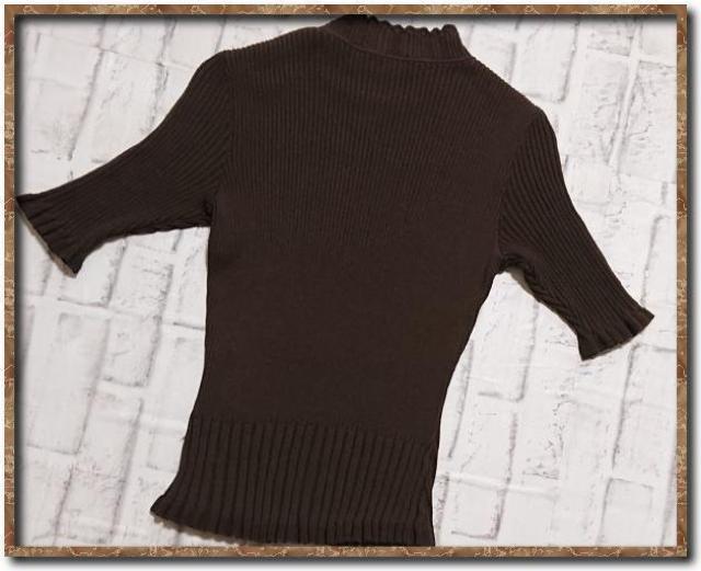 セシオセラ リブニットカットソー 茶 < 女性ファッション  セシオセラ リブニットカットソー 茶 < 女性ファッションの