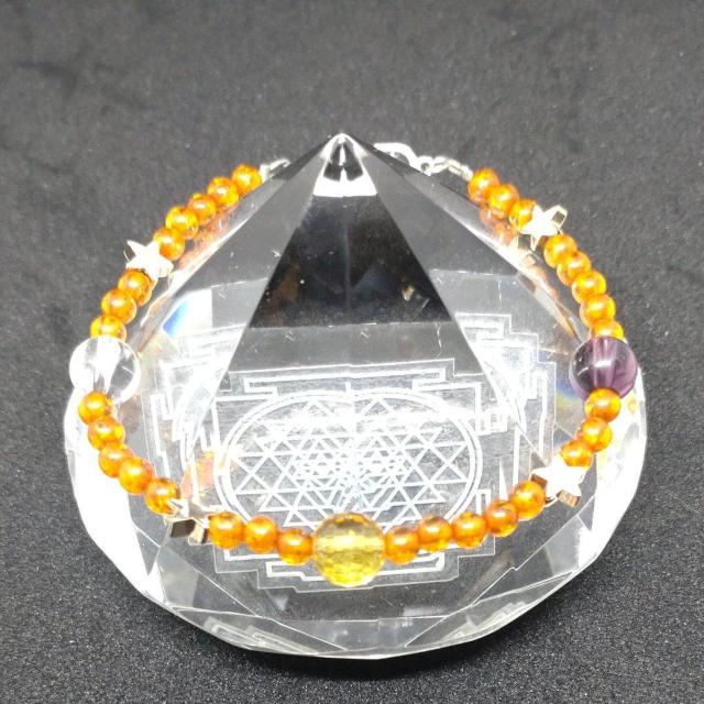 金運☆シトリン&アメジスト&水晶&琥珀☆(16~17a) < 女性アクセサリー/時計 金運☆シトリン&アメジスト&水晶&琥珀☆(16~17a) < 女性アクセサリー/時計の
