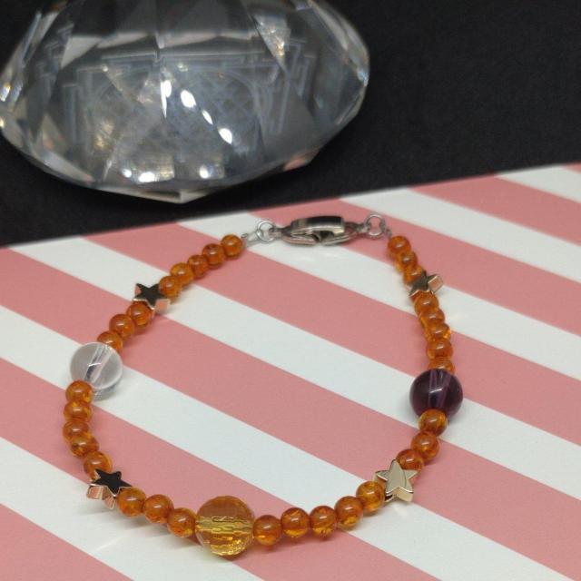 金運☆シトリン&アメジスト&水晶&琥珀☆(16~17a) < 女性アクセサリー/時計 金運☆シトリン&アメジスト&水晶&琥珀☆(16~17a) < 女性アクセサリー/時計の