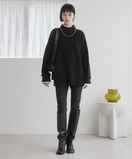 ANGIEオーバーサイズ ハイネック ニットプルオーバー < 女性ファッション  ANGIEオーバーサイズ ハイネック ニットプルオーバー < 女性ファッションの