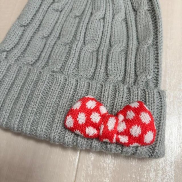 ◆TDL購入/ディズニーランド◆リボン付きニットキャップ★グレー58cm*公式グッズ♪ < 女性ファッション  ◆TDL購入/ディズニーランド◆リボン付きニットキャップ★グレー58cm*公式グッズ♪ < 女性ファッションの