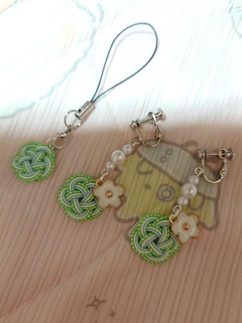 新品、ハンドメイド、水引、イヤリング、梅結び < 女性ファッション  新品、ハンドメイド、水引、イヤリング、梅結び  < 女性ファッションの