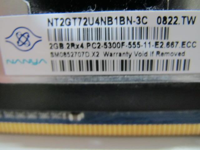 NANYA NT2GT72U4NB1BN-3C PC2-5300F 2GB < PC本体/周辺機器  NANYA NT2GT72U4NB1BN-3C PC2-5300F 2GB < PC本体/周辺機器の