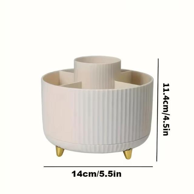 超お買い得890円★360°回転メイクアップオーガナイザー - 1個 プラスチック製コスメ収納 5コンパートメント付き 白 < ヘルス/ビューティー 超お買い得890円★360°回転メイクアップオーガナイザー - 1個 プラスチック製コスメ収納 5コンパートメント付き 白 < ヘルス/ビューティーの