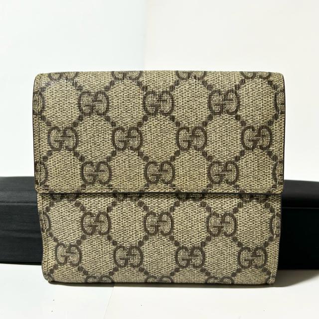 Gucci GGスプリーム 115052 1502 キャンバス 二つ折り財布 ベージュ < ブランド Gucci GGスプリーム 115052 1502 キャンバス 二つ折り財布 ベージュ < ブランドの
