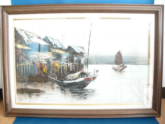 風景 油絵 86×55cm 作者不明 ◆即決! < ホビー 風景 油絵 86×55cm 作者不明 ◆即決! < ホビーの