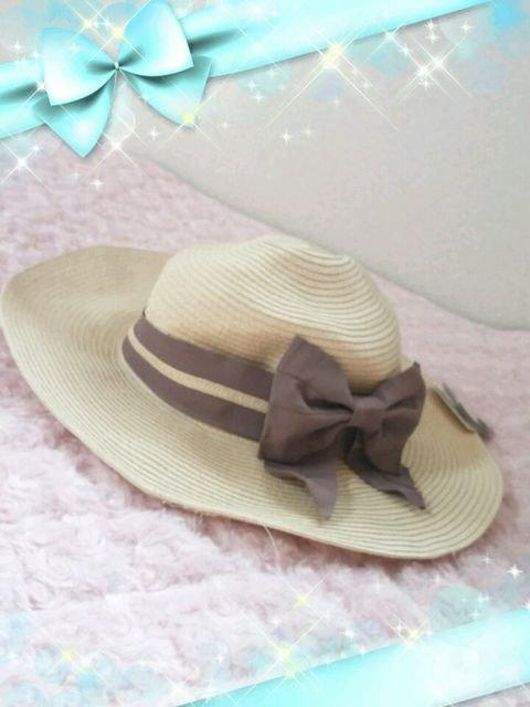 新品☆リボン付きつば折れペーパーハット < 女性ファッション  新品☆リボン付きつば折れペーパーハット  < 女性ファッションの
