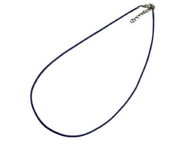 ネックレスのみ ブルー 2mm幅 長さ45cm 高強度 編み込みナイロン素材 レザー風 アクセサリー ペンダント メンズ < 男性アクセサリー/時計  ネックレスのみ ブルー 2mm幅 長さ45cm 高強度 編み込みナイロン素材 レザー風 アクセサリー ペンダント メンズ  < 男性アクセサリー/時計の