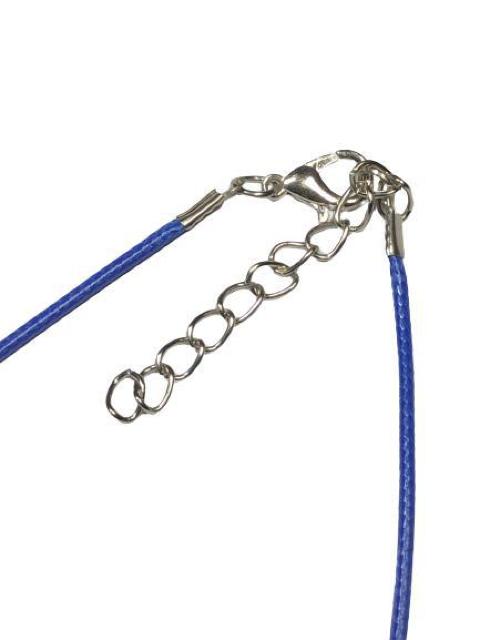 ネックレスのみ ブルー 2mm幅 長さ45cm 高強度 編み込みナイロン素材 レザー風 アクセサリー ペンダント メンズ < 男性アクセサリー/時計  ネックレスのみ ブルー 2mm幅 長さ45cm 高強度 編み込みナイロン素材 レザー風 アクセサリー ペンダント メンズ < 男性アクセサリー/時計の