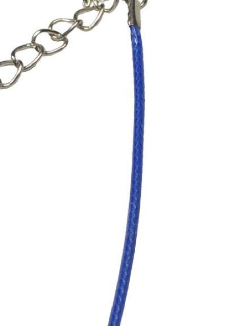 ネックレスのみ ブルー 2mm幅 長さ45cm 高強度 編み込みナイロン素材 レザー風 アクセサリー ペンダント メンズ < 男性アクセサリー/時計  ネックレスのみ ブルー 2mm幅 長さ45cm 高強度 編み込みナイロン素材 レザー風 アクセサリー ペンダント メンズ < 男性アクセサリー/時計の