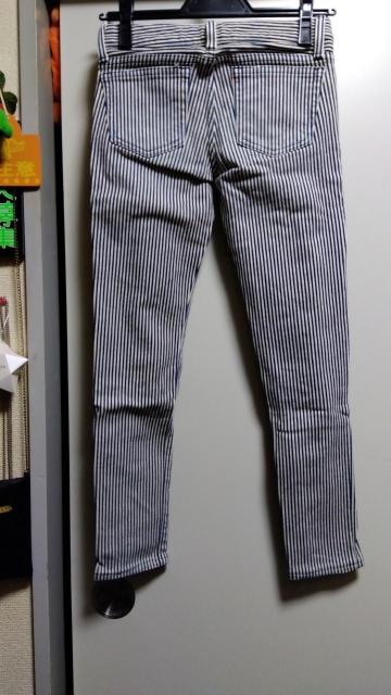 ☆MOUSSYヒッコリーストライプスキニー☆美品23 < ブランド  ☆MOUSSYヒッコリーストライプスキニー☆美品23 < ブランドの