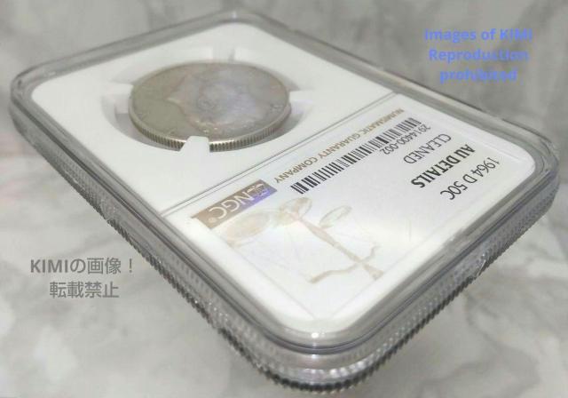 Coin United States Half Dollar 1964 NGC D 50C AU DETAILS CLEAND S < ホビー  Coin United States Half Dollar 1964 NGC D 50C AU DETAILS CLEAND S < ホビーの
