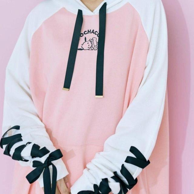 新品タグ8L★お袖レースアップ★ポチャッコチュニ < 女性ファッション  新品タグ8L★お袖レースアップ★ポチャッコチュニ < 女性ファッションの